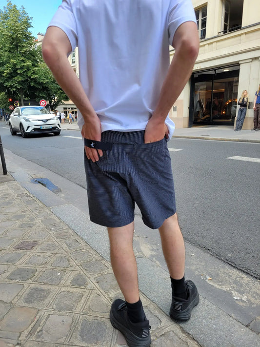 Shoto shorts - Navy stripes