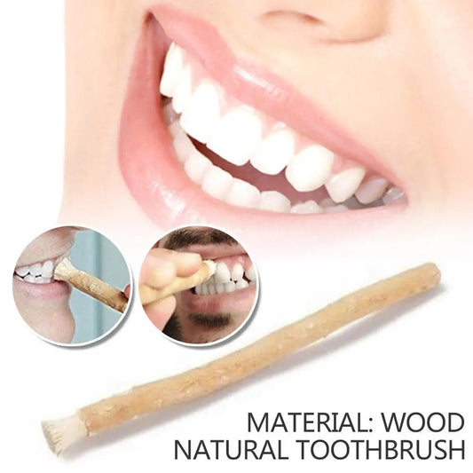 1PCS Portable Natural Miswak Toothbrush – Traditional Teeth Whitener & Manual Tooth Care Stick Fresher Breath for Travel