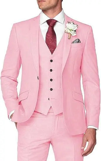 Wholesale European and American Foreign Trade Men's Suit Three-Piece Suit Slim Tuxedo Groom Groomsman Suit