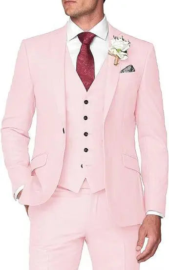 Wholesale European and American Foreign Trade Men's Suit Three-Piece Suit Slim Tuxedo Groom Groomsman Suit