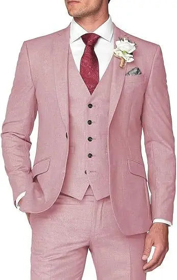 Wholesale European and American Foreign Trade Men's Suit Three-Piece Suit Slim Tuxedo Groom Groomsman Suit