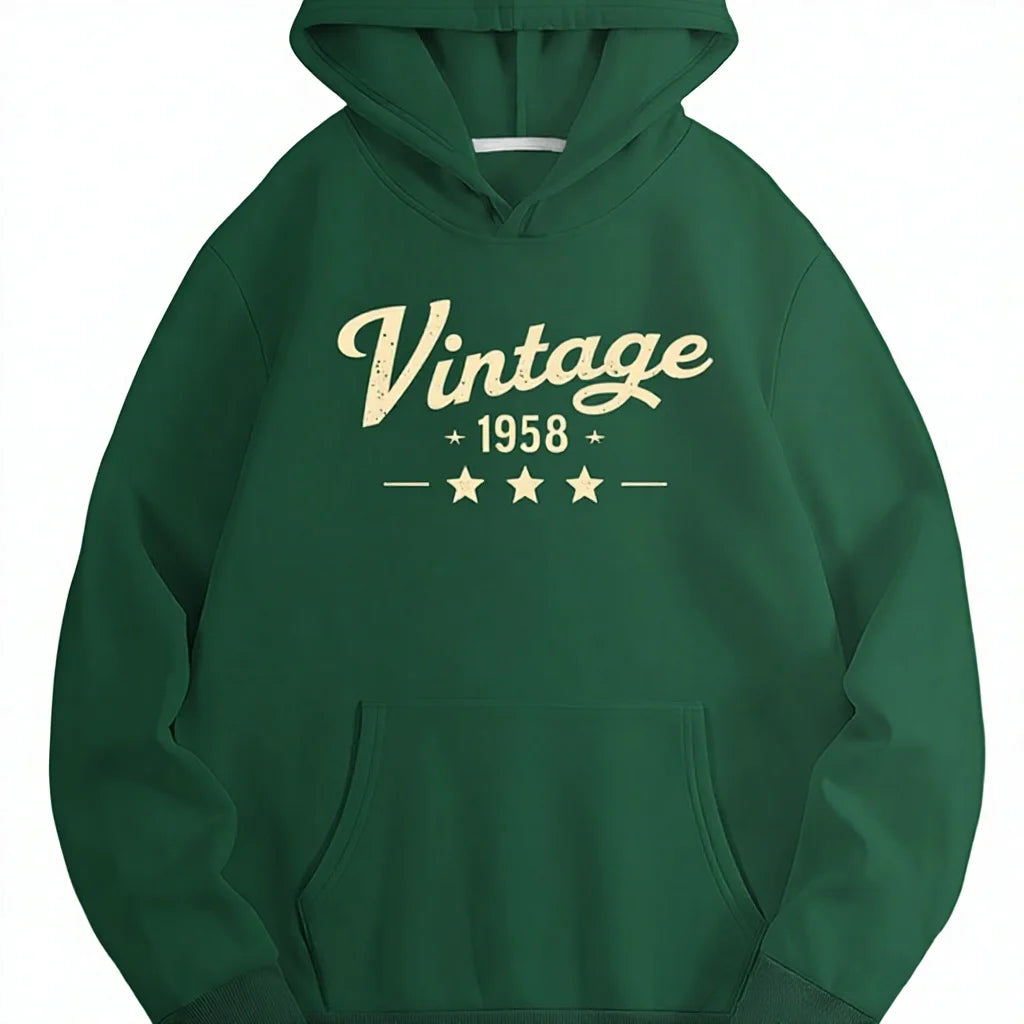 Sweat à Capuche Femme Vintage 1958 - Style Décontracté