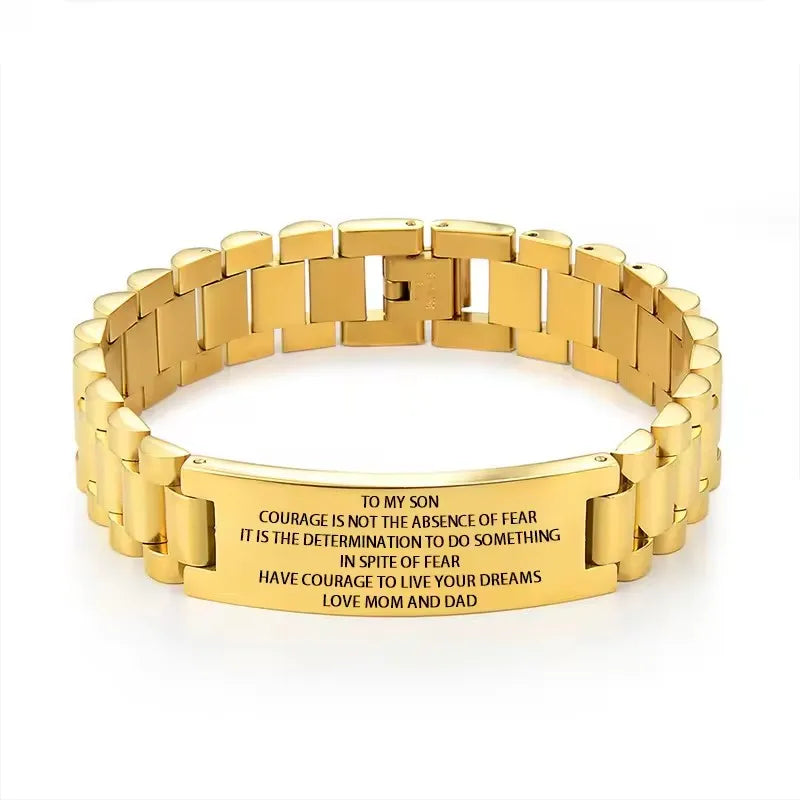 Bracelet ID Personnalisé - Acier Inoxydable Gravé