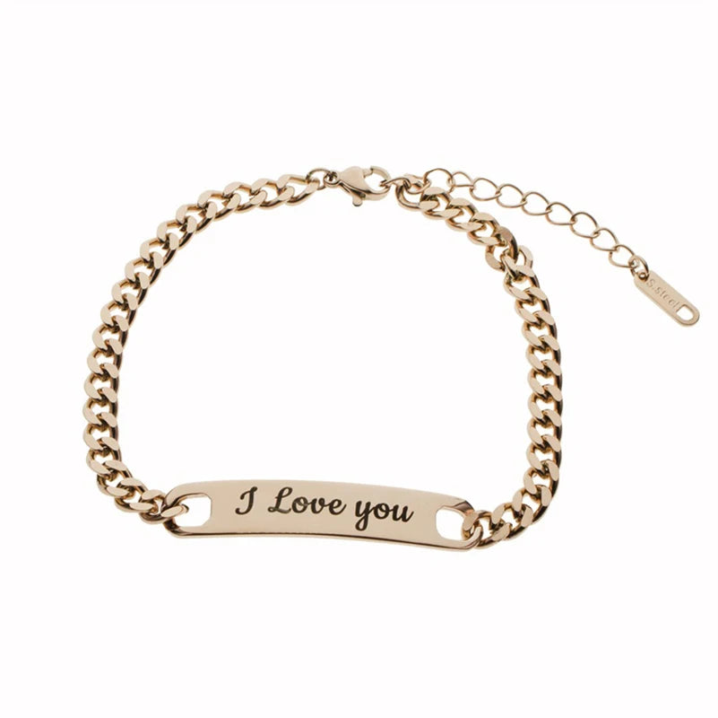 Bracelet ID Personnalisé - Acier Inoxydable Gravé