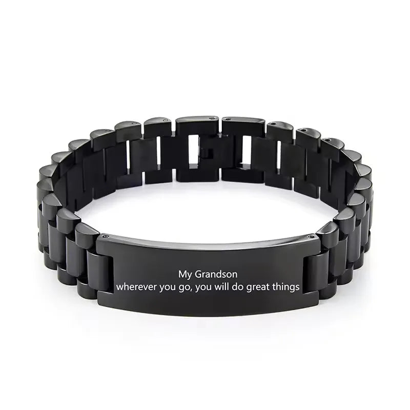 Bracelet ID Personnalisé - Acier Inoxydable Gravé