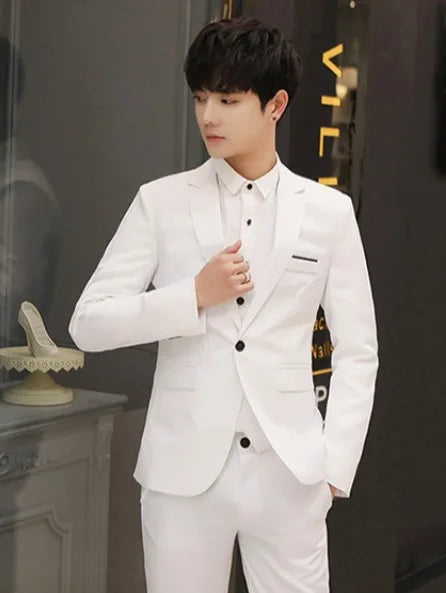 Costume Homme 3 Pièces - Blazer Gilet Pantalon Mariage