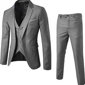 Costume Homme 3 Pièces - Blazer Gilet Pantalon Mariage