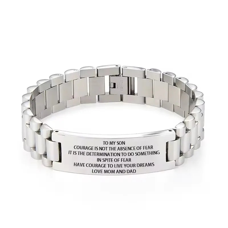 Bracelet ID Personnalisé - Acier Inoxydable Gravé