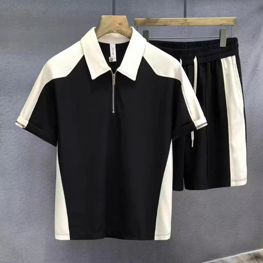 Ensemble 2 Pièces Homme - Polo Color Block & Short Sport