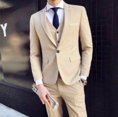 Costume Homme 3 Pièces - Blazer Gilet Pantalon Mariage