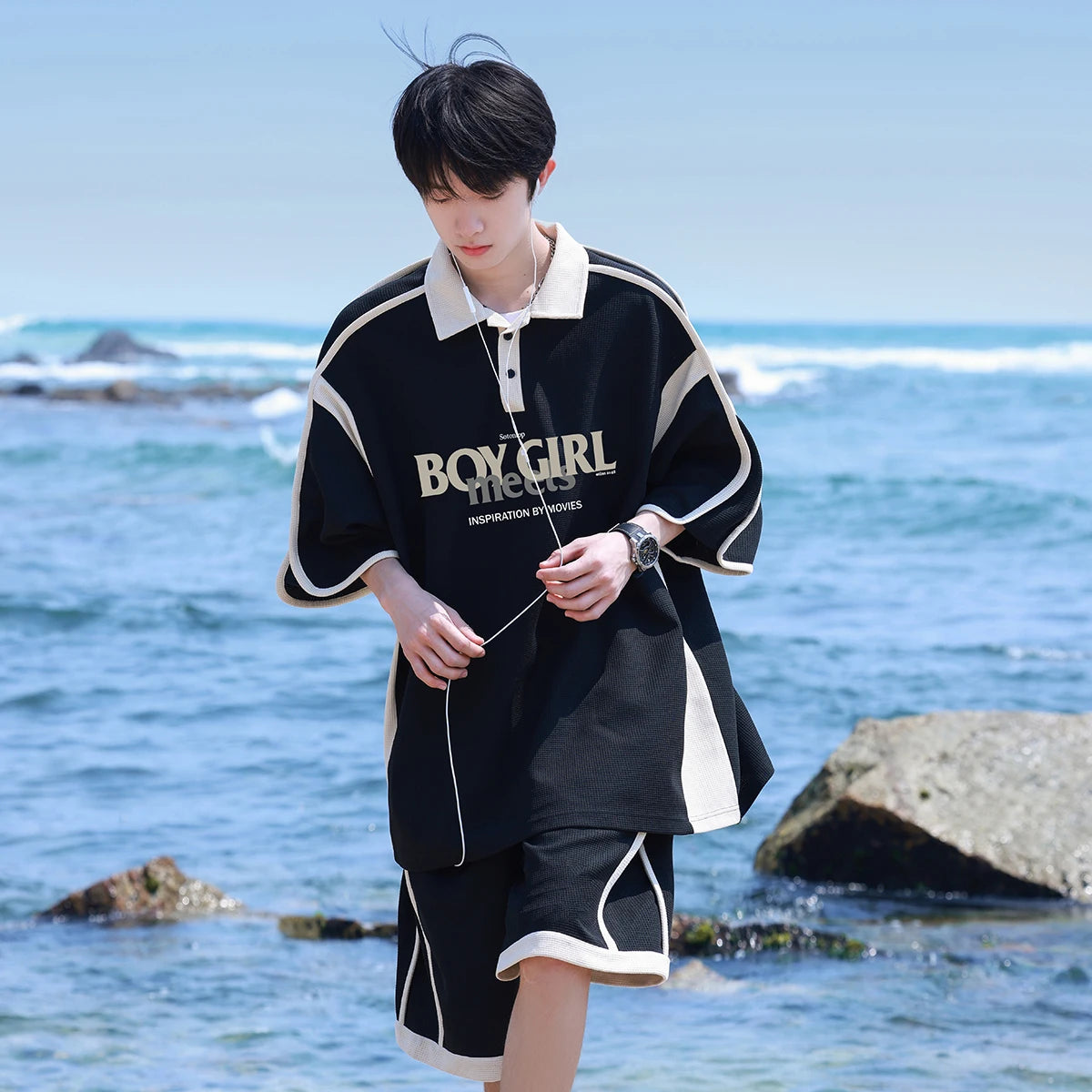 Ensemble Sportswear Homme - Polo & Pantalon 5 Poches Été