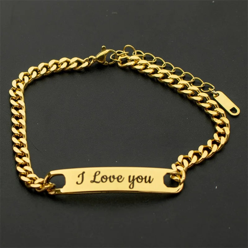 Bracelet ID Personnalisé - Acier Inoxydable Gravé