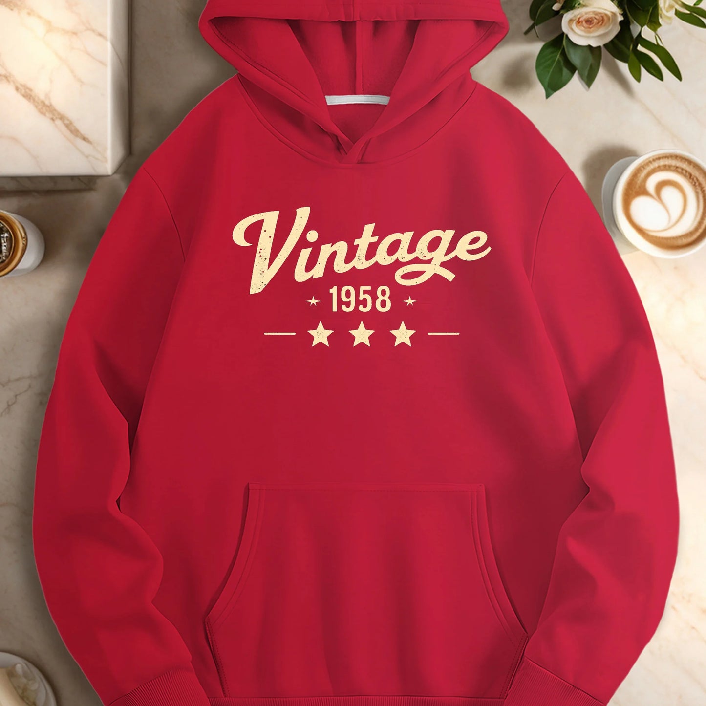 Sweat à Capuche Femme Vintage 1958 - Style Décontracté