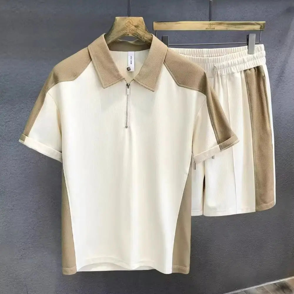 Ensemble 2 Pièces Homme - Polo Color Block & Short Sport