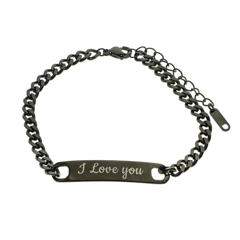Bracelet ID Personnalisé - Acier Inoxydable Gravé