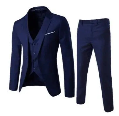 Costume Homme 3 Pièces - Blazer Gilet Pantalon Mariage