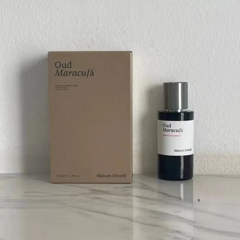 Maison Crivelli Luxury Oud Maracuja Perfume 50ml/100ml Long Lasting Elegant Oriental Floral Woody Scent with 6 Unique Fragrance