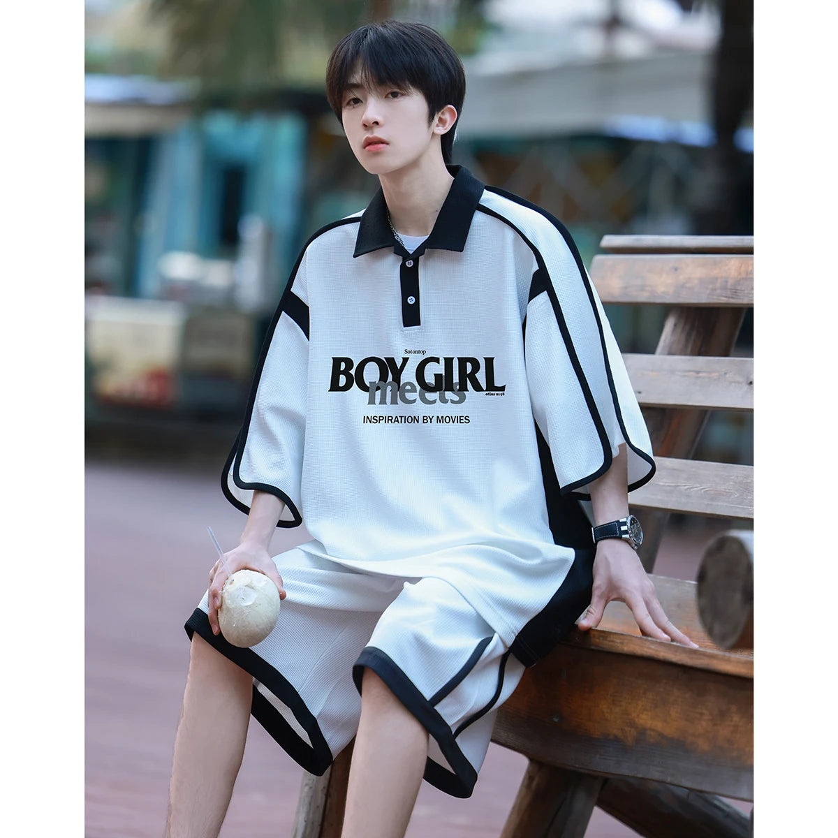 Ensemble Sportswear Homme - Polo & Pantalon 5 Poches Été