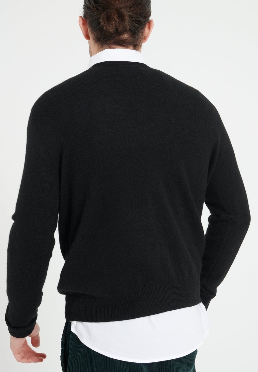 Men's black cashmere crewneck sweater - LUKE 2