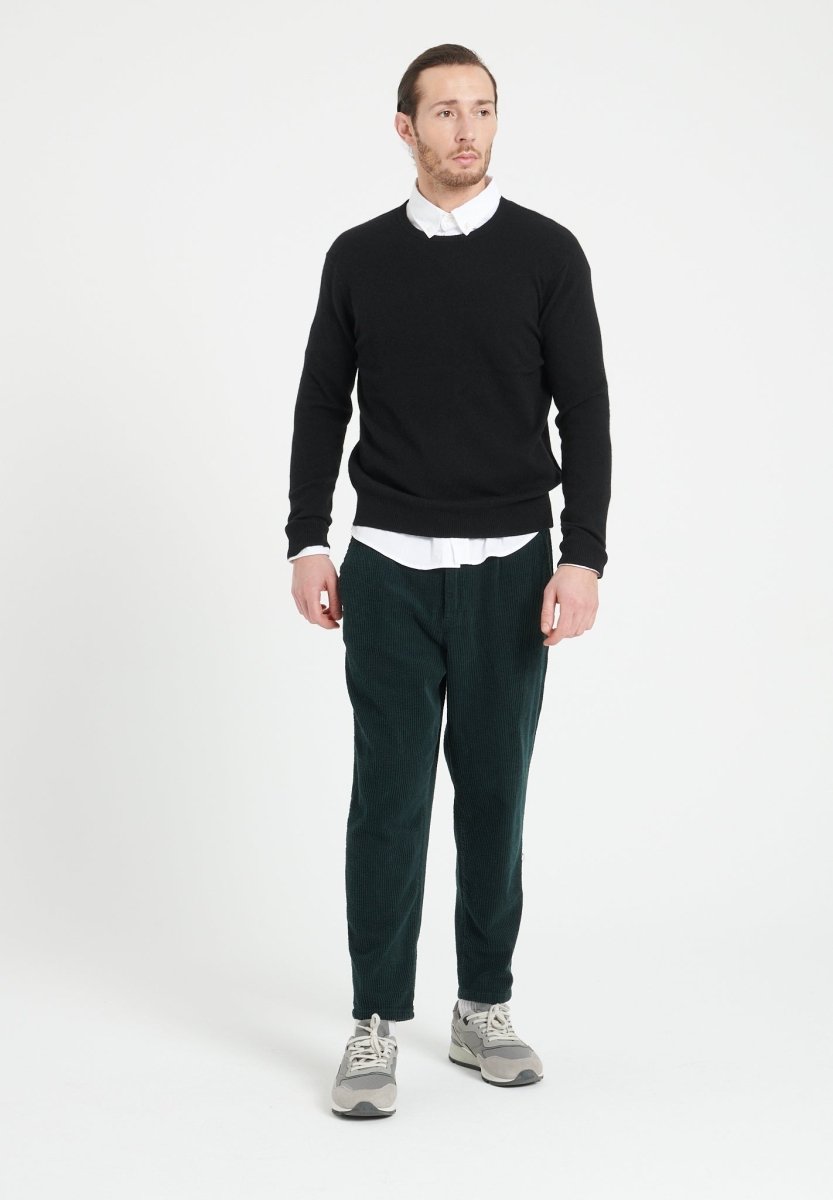 Men's black cashmere crewneck sweater - LUKE 2